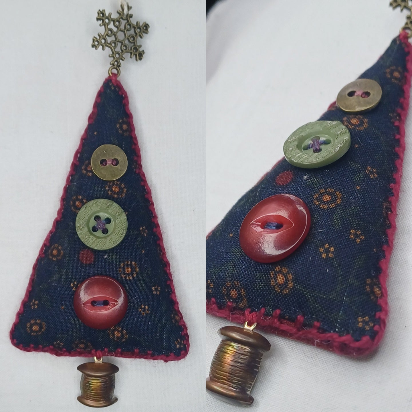 Thimble and Spool Tree Christmas Ornaments - Mix & Match Christmas Decorations, 3 for £20