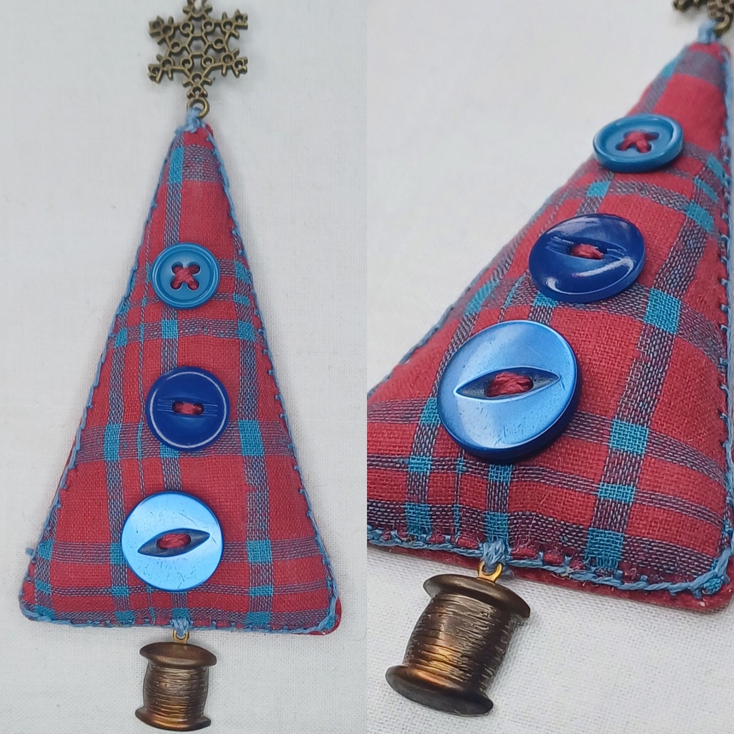 Thimble and Spool Tree Christmas Ornaments - Mix & Match Christmas Decorations, 3 for £20