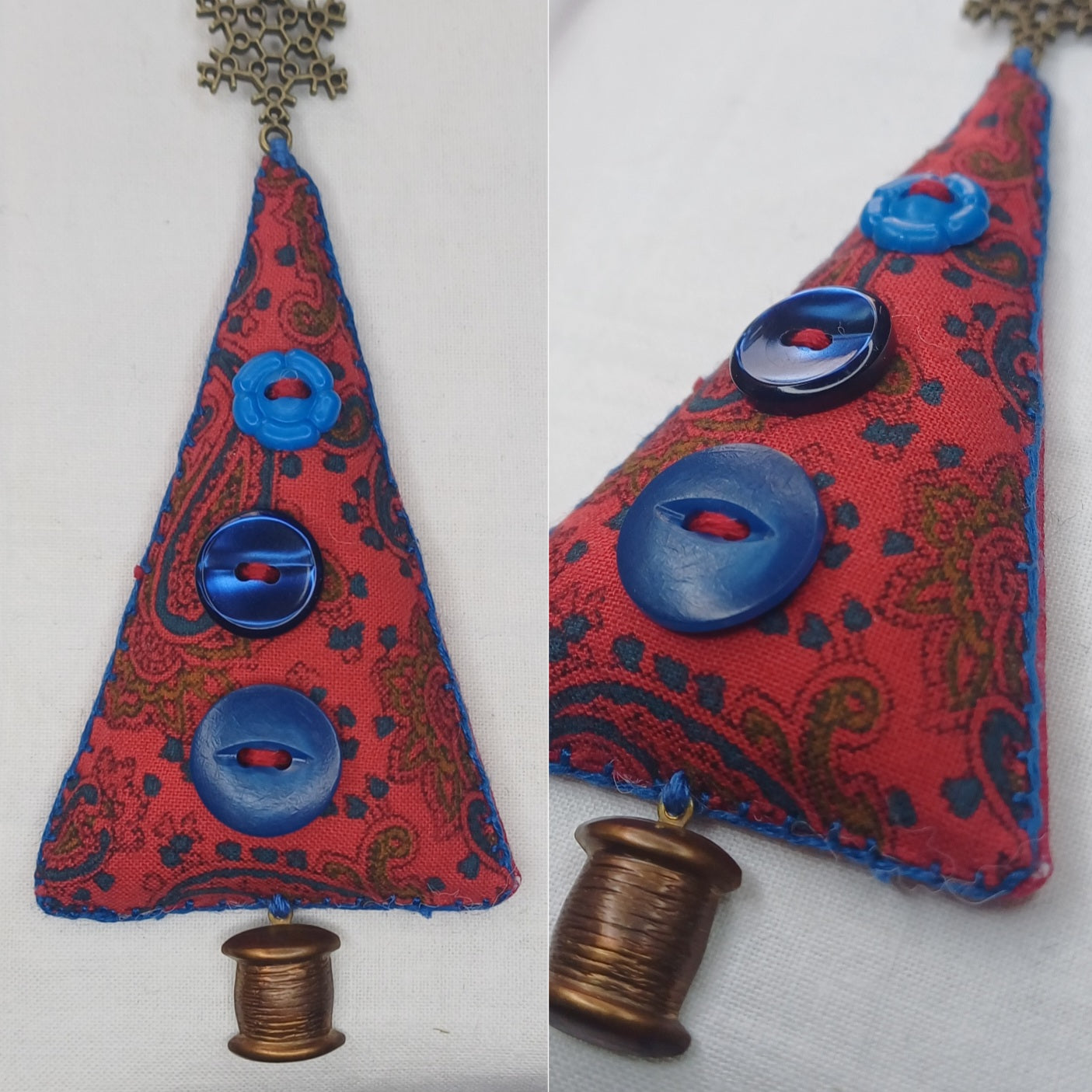 Thimble and Spool Tree Christmas Ornaments - Mix & Match Christmas Decorations, 3 for £20