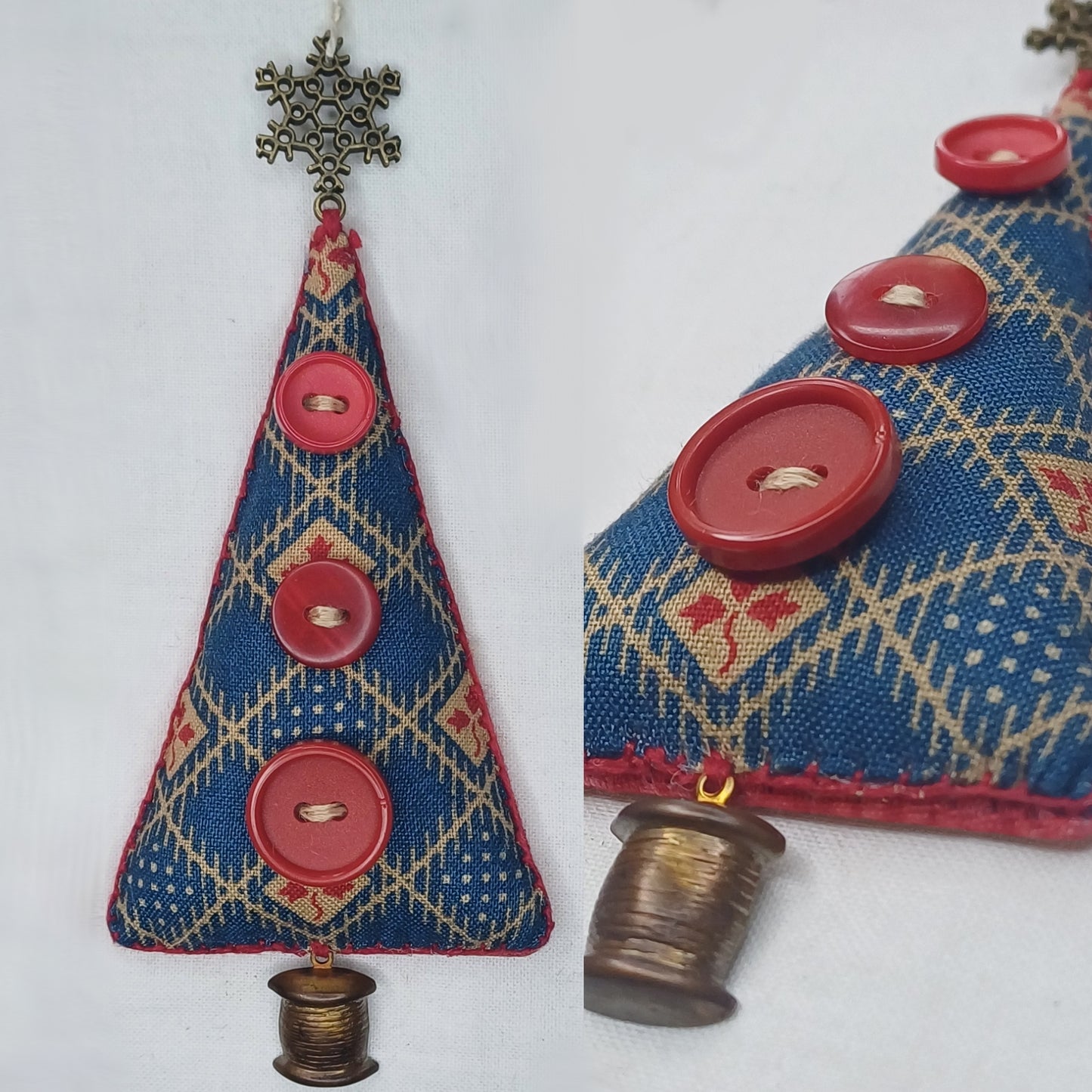 Thimble and Spool Tree Christmas Ornaments - Mix & Match Christmas Decorations, 3 for £20