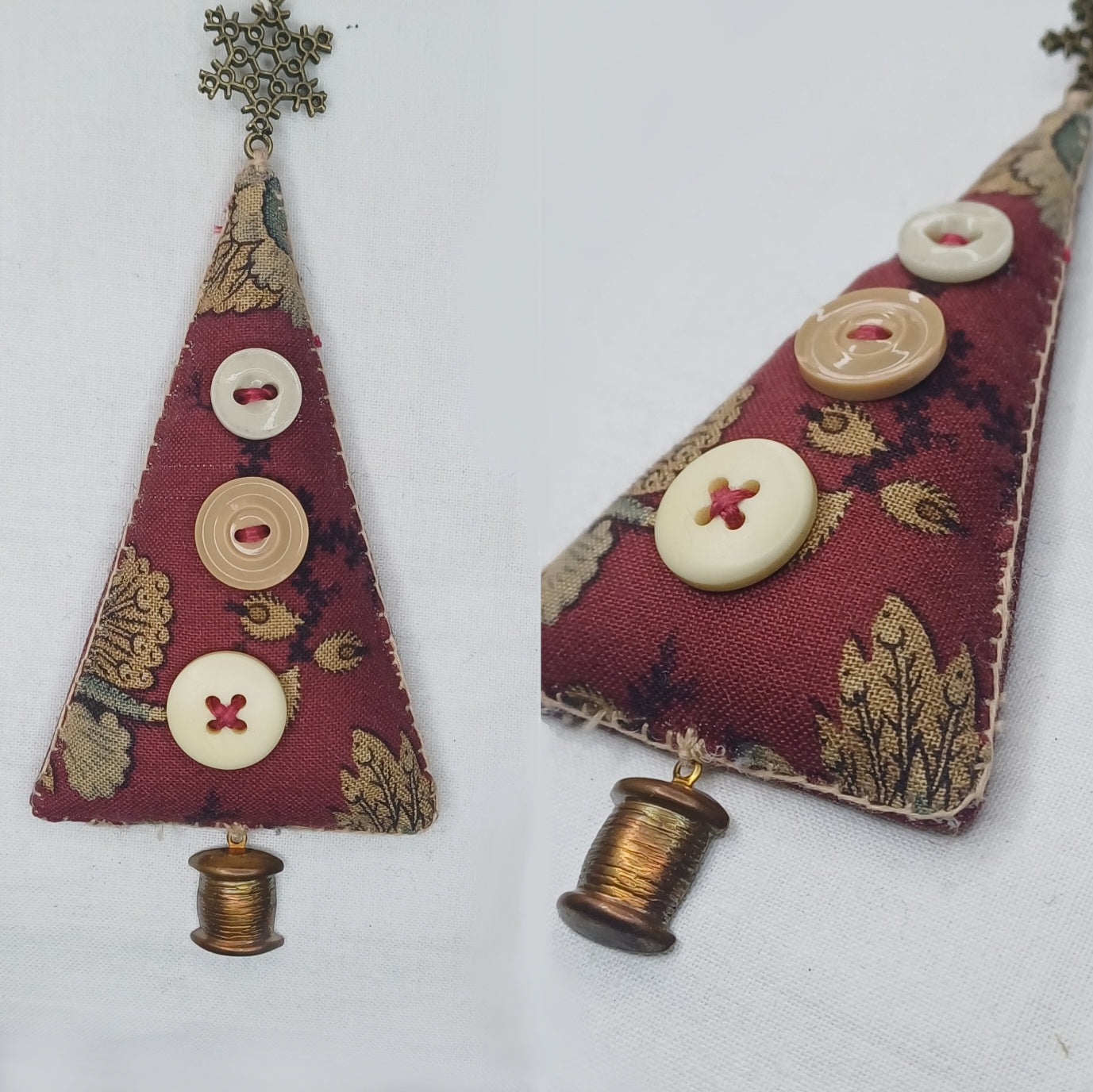 Thimble and Spool Tree Christmas Ornaments - Mix & Match Christmas Decorations, 3 for £20