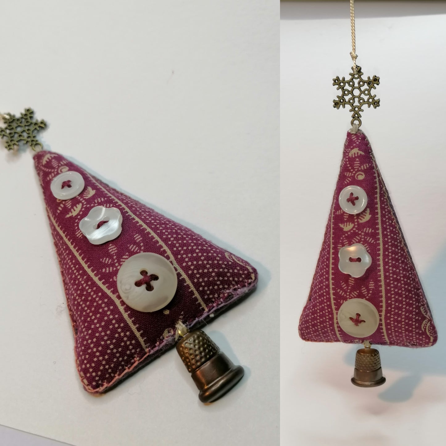 Thimble and Spool Tree Christmas Ornaments - Mix & Match Christmas Decorations, 3 for £20