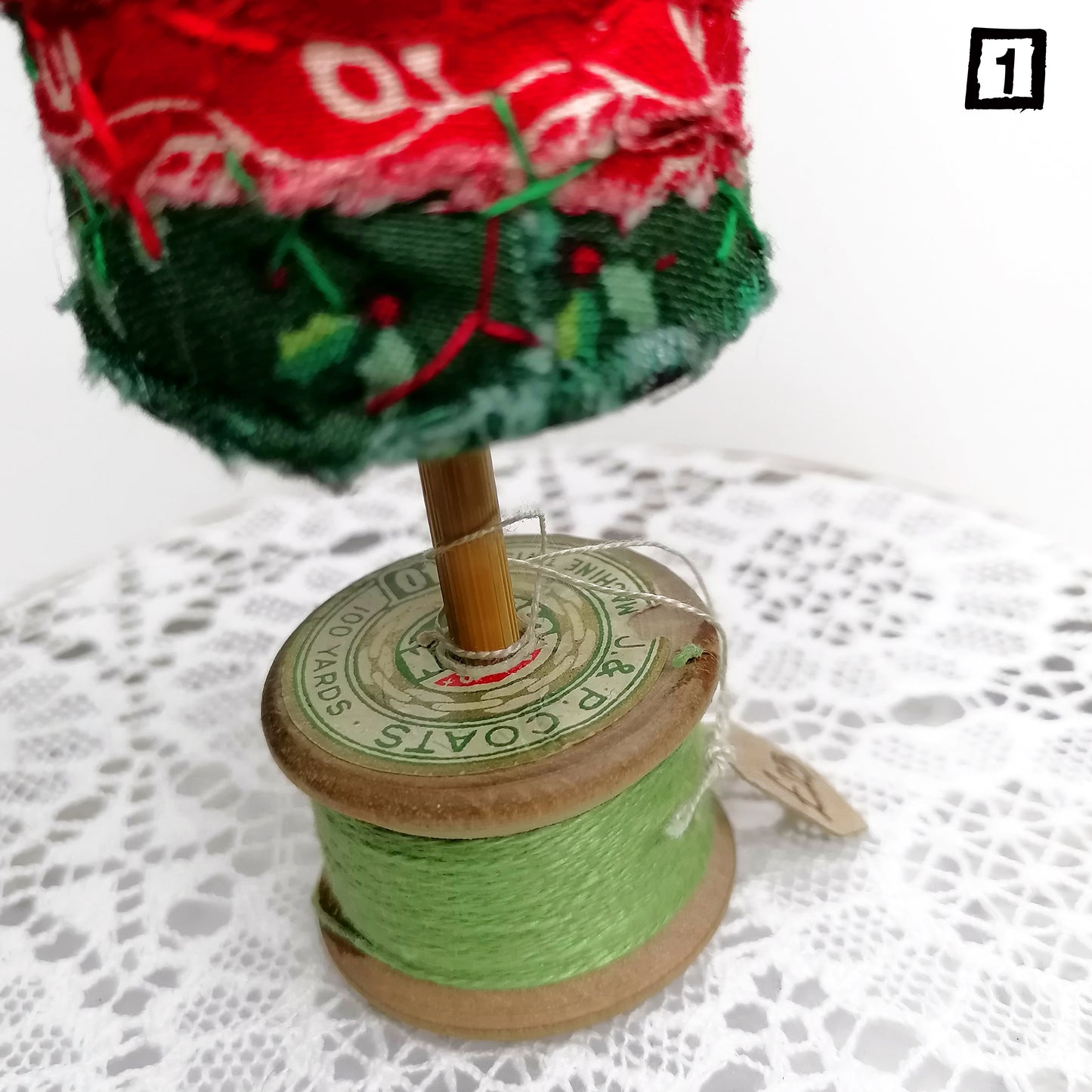 Slow-stitched Patchwork Christmas Trees