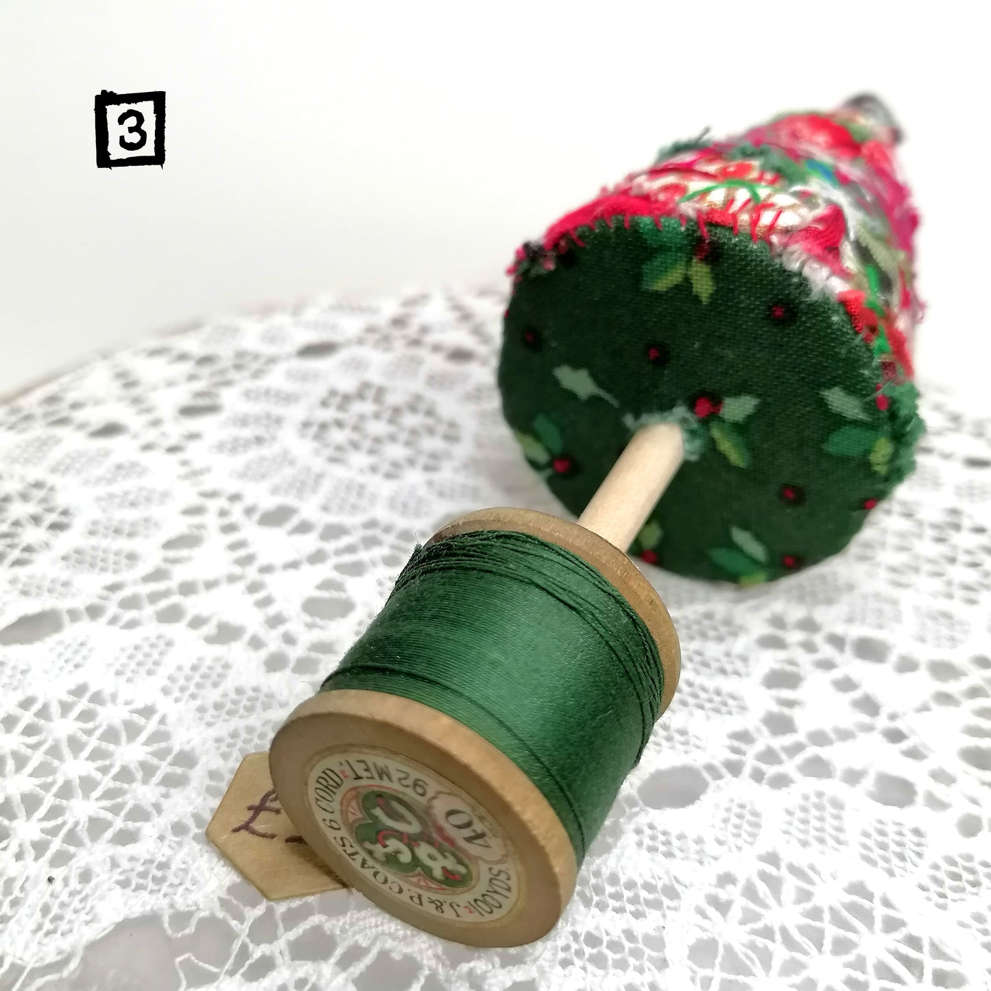 Slow-stitched Patchwork Christmas Trees