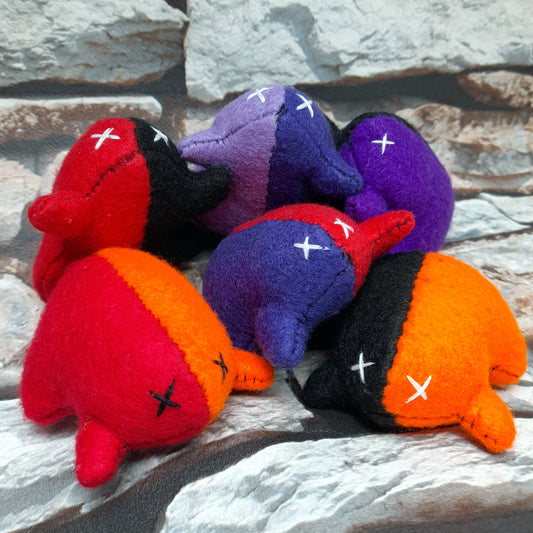 Hand Stitched Felt Frogs