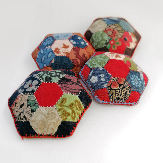 Hexie Flower Brooches