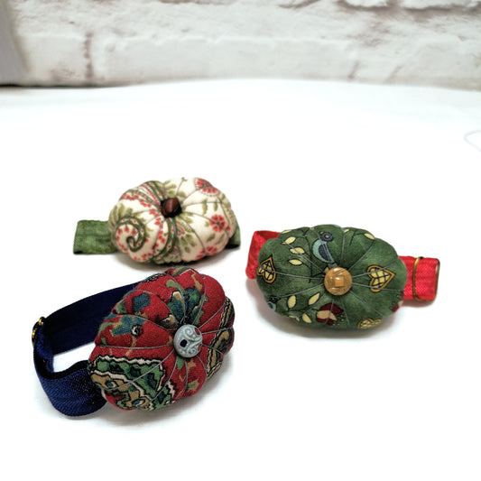 Oval Wrist Pin Cushion - Vintage Button Collection
