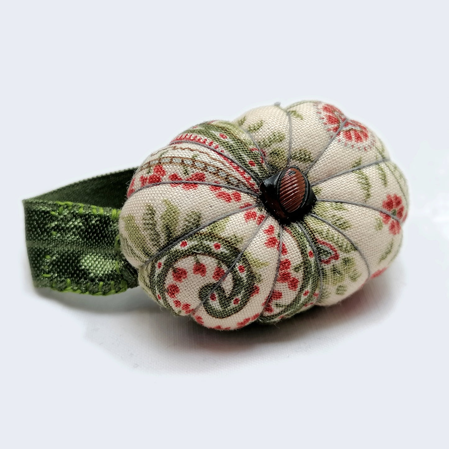 Oval Wrist Pin Cushion - Vintage Button Collection