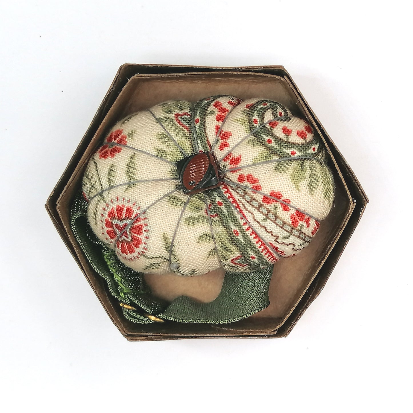 Oval Wrist Pin Cushion - Vintage Button Collection