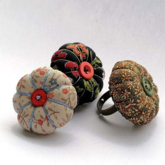 Classic Pumpkin Pincushion Rings - Flowers