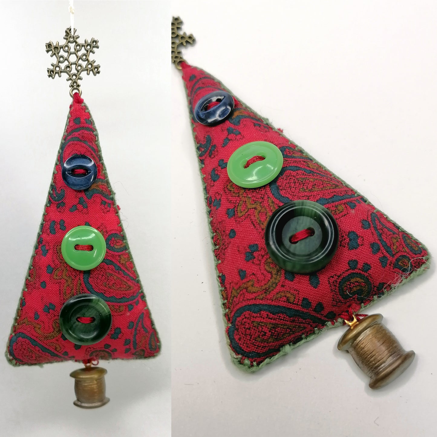 Thimble and Spool Tree Christmas Ornaments - Mix & Match Christmas Decorations, 3 for £20
