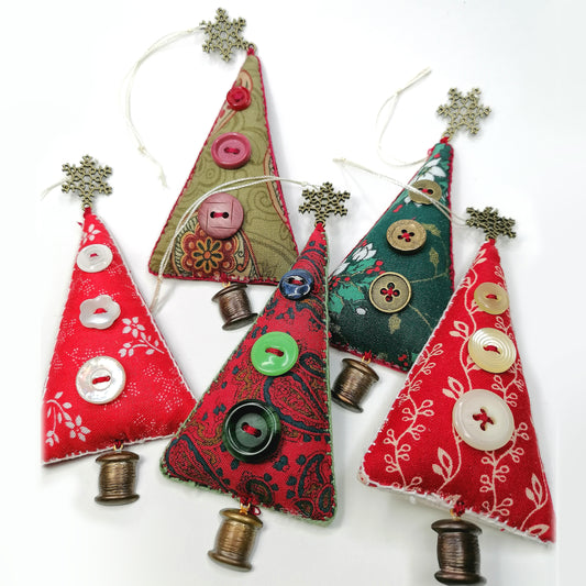 Thimble and Spool Tree Christmas Ornaments - Mix & Match Christmas Decorations, 3 for £20