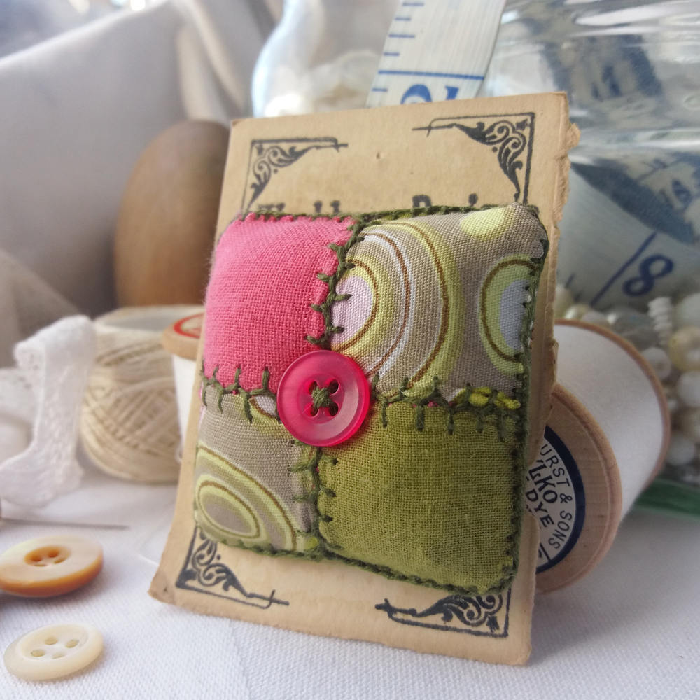 Patchwork Square Padded Brooch.