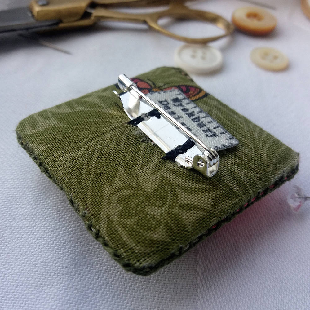 Patchwork Square Padded Brooch.